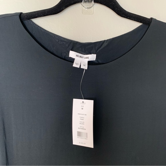 Helmut Lang | Brand New High Slit Cutout Maxi Black Dress | Size M - Picture 4 of 11